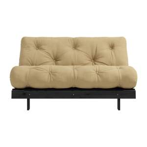 Rozkládací pohovka v hořčicové barvě 140 cm Roots Black Night – Karup Design
