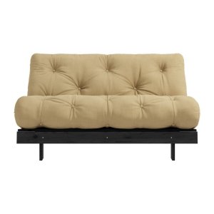 Rozkládací pohovka v hořčicové barvě 140 cm Roots Black Night – Karup Design