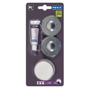 Stříbrný set na přichycení k povrchům pomocí UV-Loc Wenko