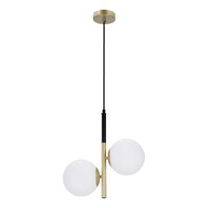 Závěsné svítidlo ve zlaté barvě se skleněným stínidlem 32.5×15 cm Duo – Candellux Lighting