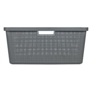 Šedý koš na prádlo Curver Jute, 46 l