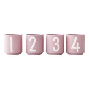 Porcelánové svícny v sadě 4 ks Mini – Design Letters