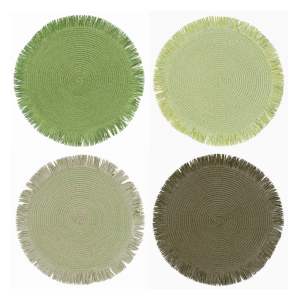 Papírové prostírání 4 ks ø 38 cm Shades of Greenery – Villa d’Este