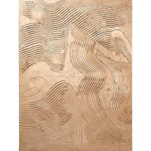 Ručně malovaný obraz 88×118 cm Metallic Brown – Malerifabrikken