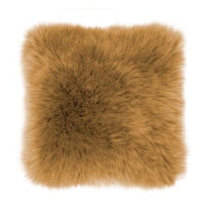 Hnědý polštář Tiseco Home Studio Sheepskin, 45 x 45 cm