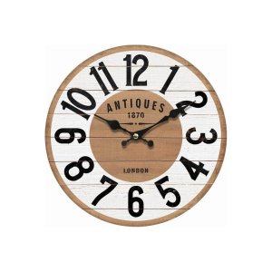 Dřevěné nástěnné hodiny Dakls Vintage, ø 34 cm