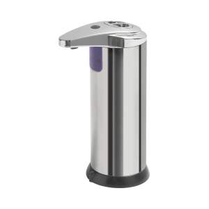 Bezdotykový dávkovač mýdla z nerezové oceli v leskle stříbrné barvě 240 ml Aqualine – Sapho