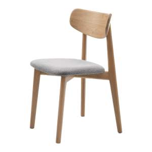 Jídelní židle ve světle šedo-přírodní barvě Elim – Unique Furniture