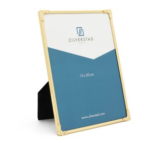 Kovový stojací/na zeď rámeček ve zlaté barvě 16×21 cm Decora – Zilverstad