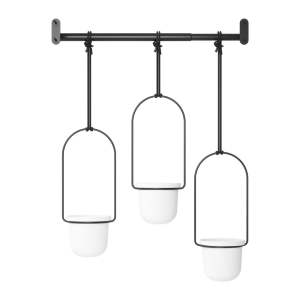 Plastové obaly na květináče v sadě 3 ks na bylinky/závěsné ø 7,5 cm Triflora – Umbra