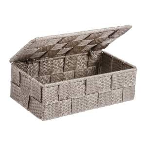 Hnědobéžový koupelnový organizér Wenko Adria Mini With Lid