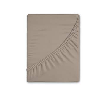 Hnědé napínací flanelové prostěradlo 90×200 cm – Good Morning