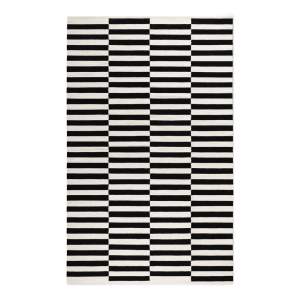 Černo-bílý oboustranný ručně tkaný vlněný koberec 200×300 cm Donna – Hanse Home