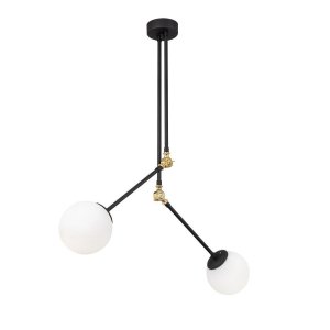 Černé kovové závěsné svítidlo Opviq lights Froso