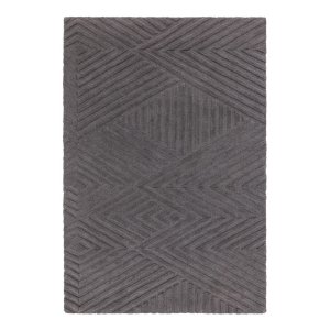 Antracitový vlněný koberec 160×230 cm Hague – Asiatic Carpets