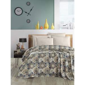 Hnědý bavlněný přehoz 200×230 cm Pique – Mila Home