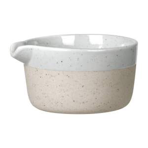 Světle šedá/béžová keramická konvička na mléko 150 ml Sablo – Blomus