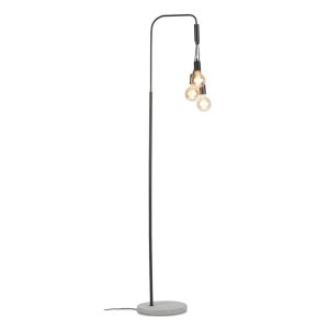 Černo-šedá stojací lampa s kovovým stínidlem (výška 190 cm) Oslo – it’s about RoMi