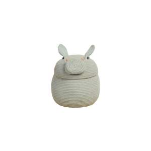 Světle šedý látkový dětský koš na hračky ø 25×30 cm Henry the Hippo – Lorena Canals