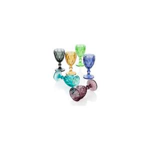 Sada 6 sklenic Brandani Diamante Goblet, 250 ml