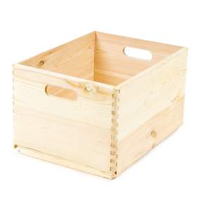 Úložný box z borovicového dřeva Compactor Custom, 40 x 30 x 23 cm