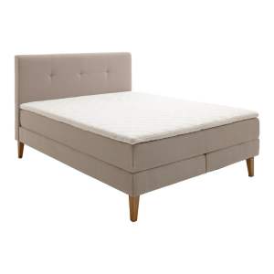 Béžová boxspring postel 160×200 cm Stockholm – Meise Möbel