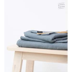 Modrý lněný ručník 30×30 cm – Linen Tales