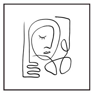 Obraz 50×50 cm Linear Face – Styler