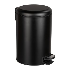 Černý odpadkový koš Wenko Leman Easy Close, 12 l