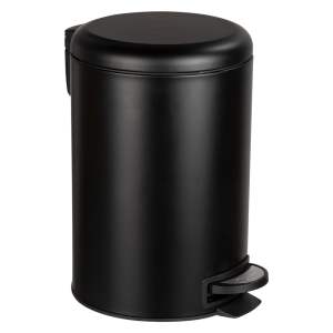 Černý odpadkový koš Wenko Leman Easy Close, 12 l