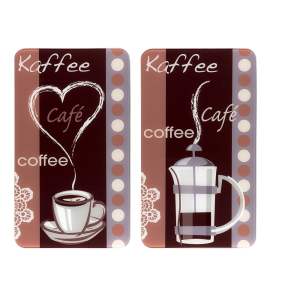 Sada 2 skleněných krytů na sporák Maximex Coffee, 52 x 30 cm