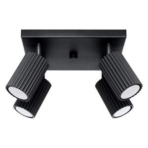 Černé stropní svítidlo 25×25 cm Gleam – Nice Lamps