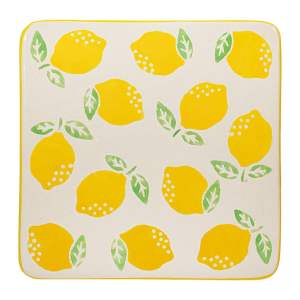 Žluto-bílé keramické podtácky v sadě 4 ks Lemon – Sass & Belle
