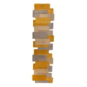 Žluto-béžový vlněný běhoun Flair Rugs Collage, 60 x 230 cm