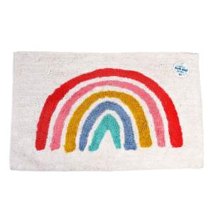 Bílá koupelnová předložka 83×52,5 cm Rainbow – Rex London