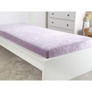 Fialové prostěradlo z mikroflanelu 90×200 cm Exclusive – B.E.S.