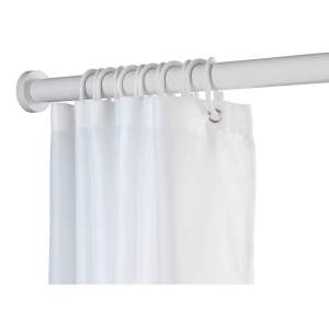 Bílá teleskopická tyč do koupelny Wenko Luz, délka 110-185 cm