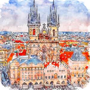 Obraz 50×50 cm Prague – Fedkolor