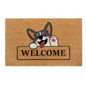 Rohožka z kokosového vlákna 75×45 cm Welcome & Dog – Hanse Home
