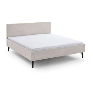 Béžová čalouněná dvoulůžková postel 180×200 cm Avola – Meise Möbel