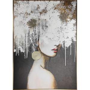 Obraz s ručně malovanými prvky 70×100 cm Mary – Styler