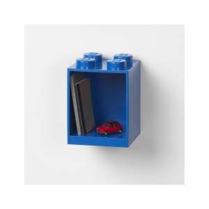 Dětská modrá nástěnná police LEGO® Brick 4