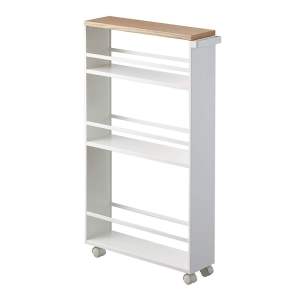 Bílý kovový koupelnový regál 47,5×81 cm Tower – YAMAZAKI