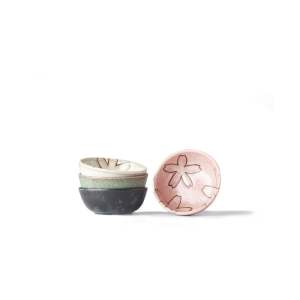 Set 4 mističek na omáčku MIJ Flower, ø 9 cm