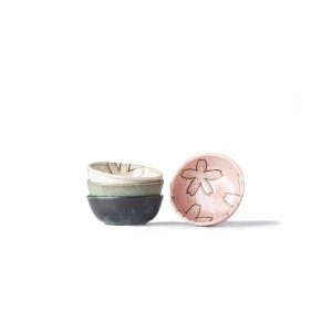 Set 4 mističek na omáčku MIJ Flower, ø 9 cm