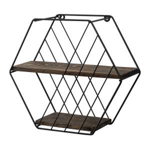 Hnědá patrová police ze smrkového dřeva 44 cm Liliales – Kalune Design