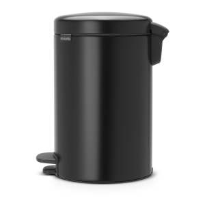 Matně černý nášlapný ocelový odpadkový koš 12 l NewIcon – Brabantia