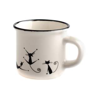 Porcelánový hrnek Dakls Cats Quida, 75 ml