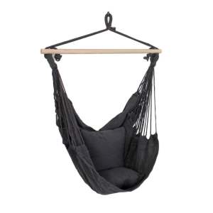 Černé polstrované závěsné zahradní křeslo Tobago – Garden Pleasure