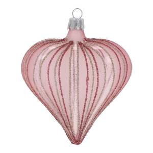 Skleněné ručně foukané vánoční ozdoby v sadě 3 ks 9 cm Heart – Ego Dekor